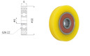 Polyurethanrollen D.:30  mm ,D:6 mm